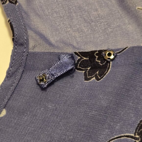 CAbi Crossover Blouse 2 Piece Violet Floral Sleeveless Top Style 5534 Size L - Picture 9 of 11